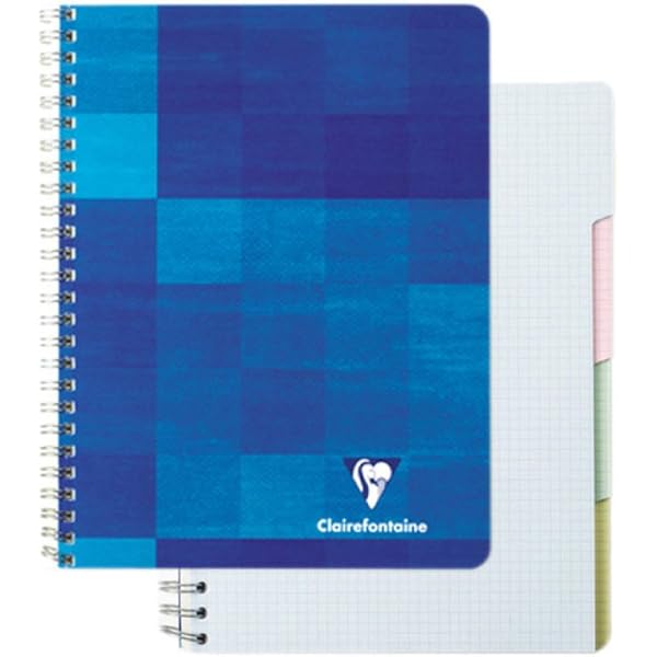 Amazon.com : Clairefontaine Wirebound Notebook - Graph w/4 tabs